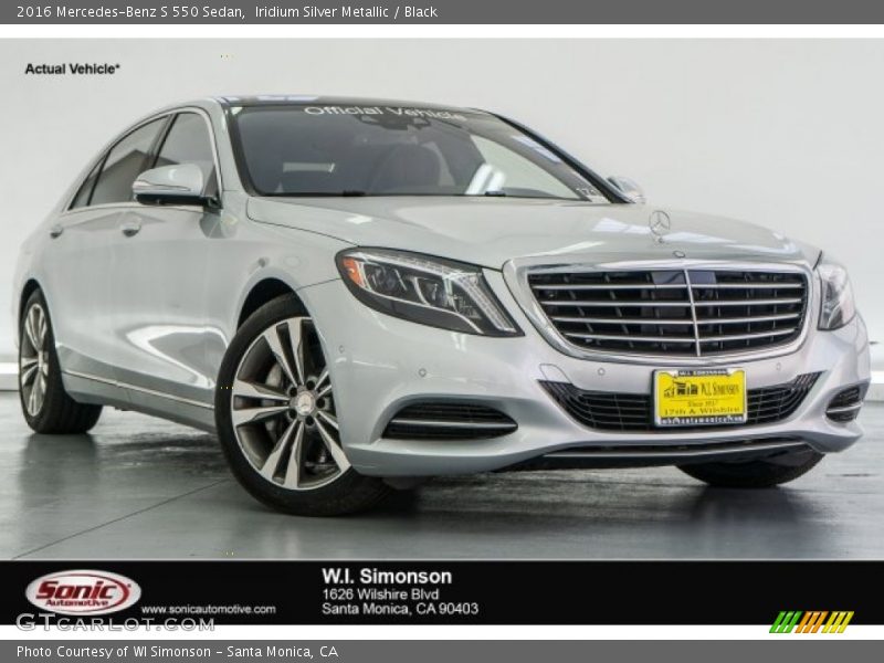 Iridium Silver Metallic / Black 2016 Mercedes-Benz S 550 Sedan