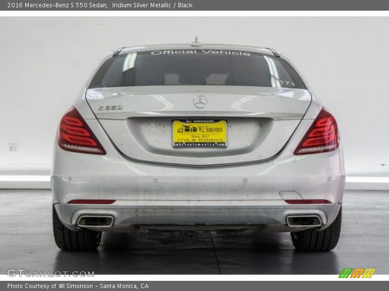 Iridium Silver Metallic / Black 2016 Mercedes-Benz S 550 Sedan