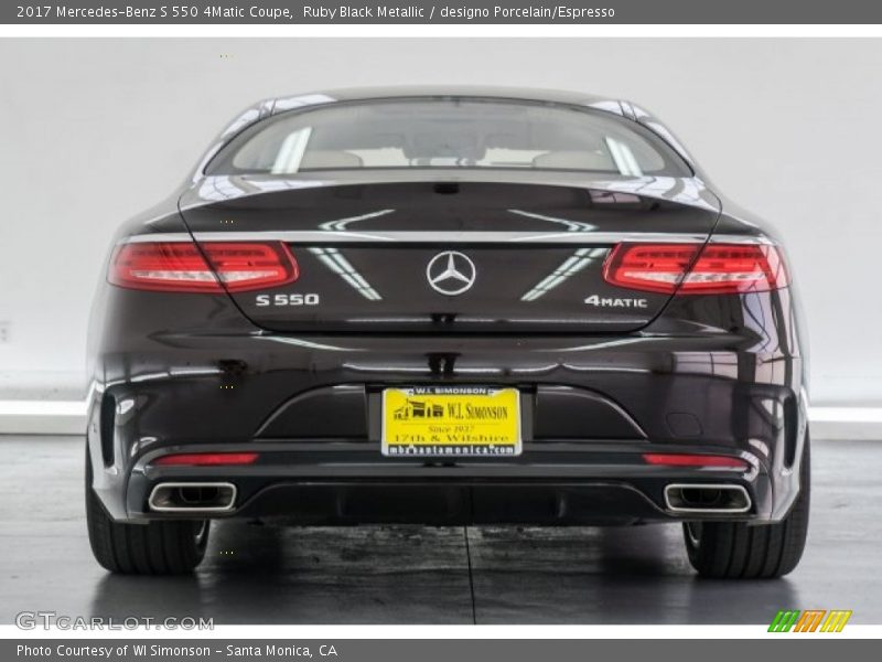 Ruby Black Metallic / designo Porcelain/Espresso 2017 Mercedes-Benz S 550 4Matic Coupe