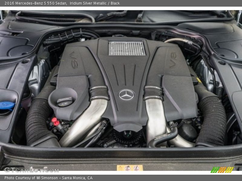 Iridium Silver Metallic / Black 2016 Mercedes-Benz S 550 Sedan