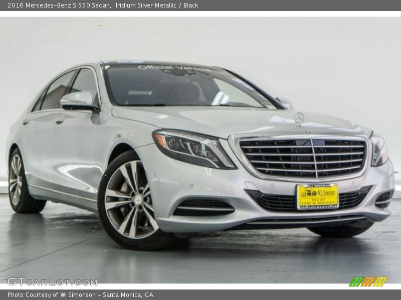 Iridium Silver Metallic / Black 2016 Mercedes-Benz S 550 Sedan