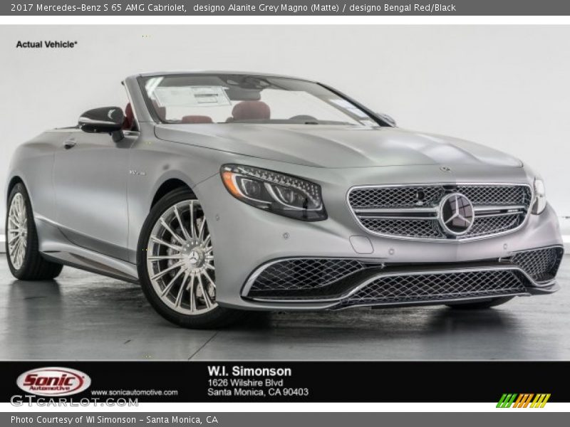 designo Alanite Grey Magno (Matte) / designo Bengal Red/Black 2017 Mercedes-Benz S 65 AMG Cabriolet