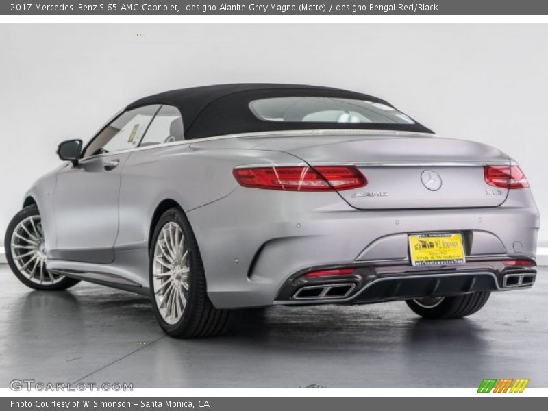 designo Alanite Grey Magno (Matte) / designo Bengal Red/Black 2017 Mercedes-Benz S 65 AMG Cabriolet