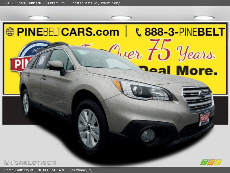 Tungsten Metallic / Warm Ivory 2017 Subaru Outback 2.5i Premium