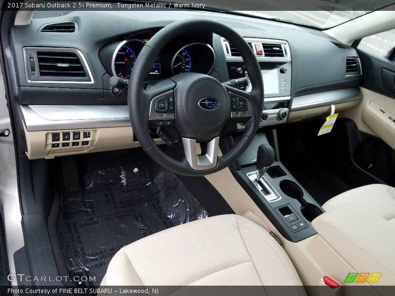Tungsten Metallic / Warm Ivory 2017 Subaru Outback 2.5i Premium