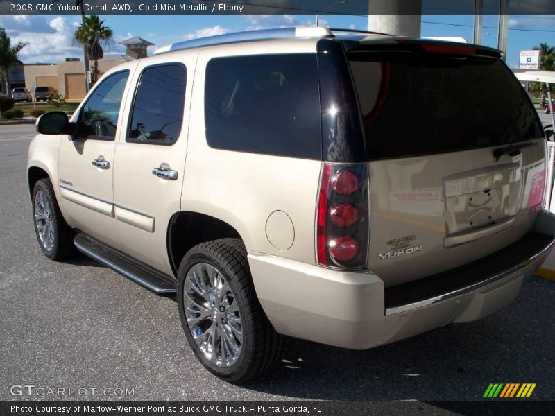 Gold Mist Metallic / Ebony 2008 GMC Yukon Denali AWD