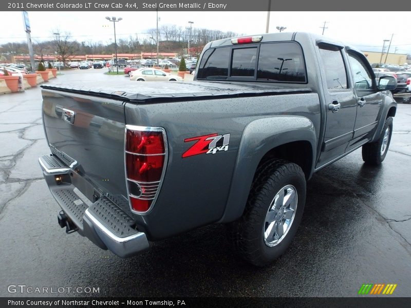 Steel Green Metallic / Ebony 2011 Chevrolet Colorado LT Crew Cab 4x4