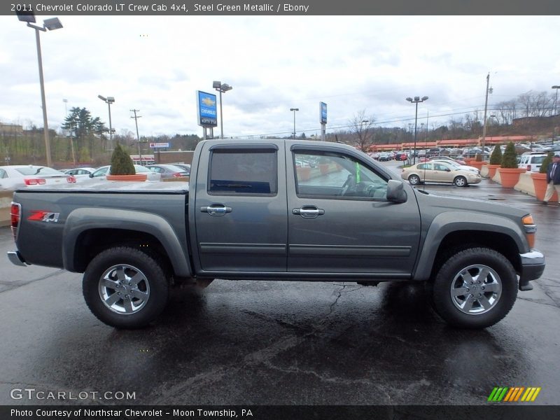 Steel Green Metallic / Ebony 2011 Chevrolet Colorado LT Crew Cab 4x4