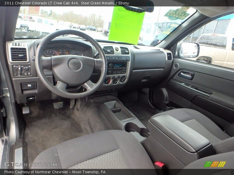 Steel Green Metallic / Ebony 2011 Chevrolet Colorado LT Crew Cab 4x4
