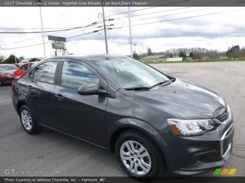 Nightfall Gray Metallic / Jet Black/Dark Titanium 2017 Chevrolet Sonic LS Sedan
