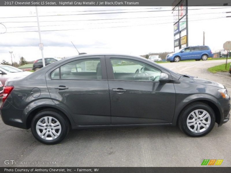 Nightfall Gray Metallic / Jet Black/Dark Titanium 2017 Chevrolet Sonic LS Sedan