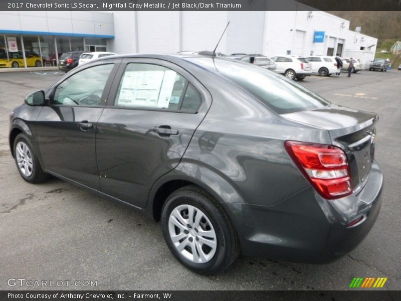 Nightfall Gray Metallic / Jet Black/Dark Titanium 2017 Chevrolet Sonic LS Sedan
