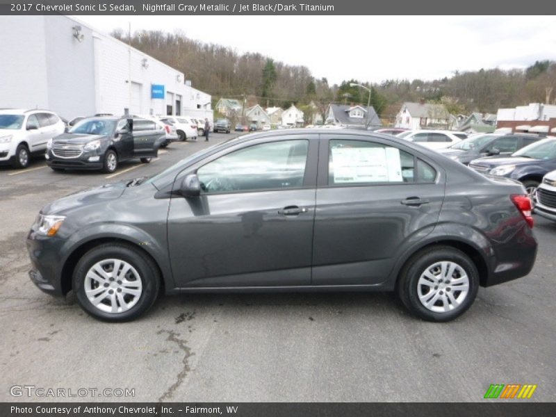 Nightfall Gray Metallic / Jet Black/Dark Titanium 2017 Chevrolet Sonic LS Sedan