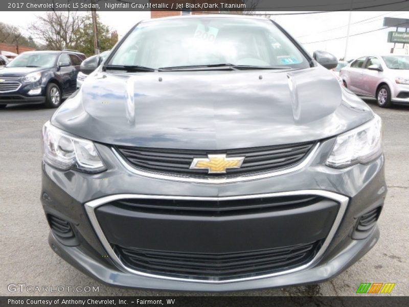 Nightfall Gray Metallic / Jet Black/Dark Titanium 2017 Chevrolet Sonic LS Sedan