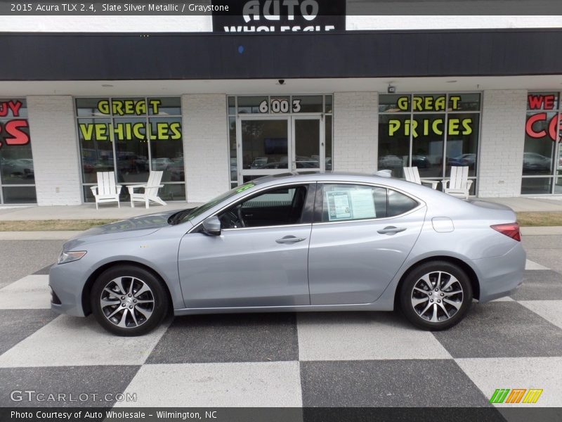 Slate Silver Metallic / Graystone 2015 Acura TLX 2.4
