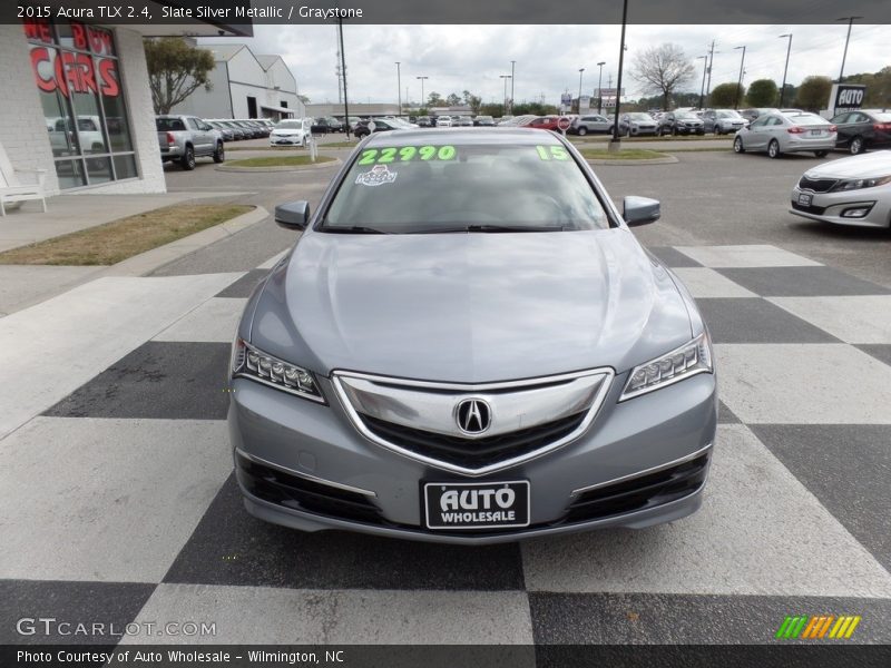Slate Silver Metallic / Graystone 2015 Acura TLX 2.4
