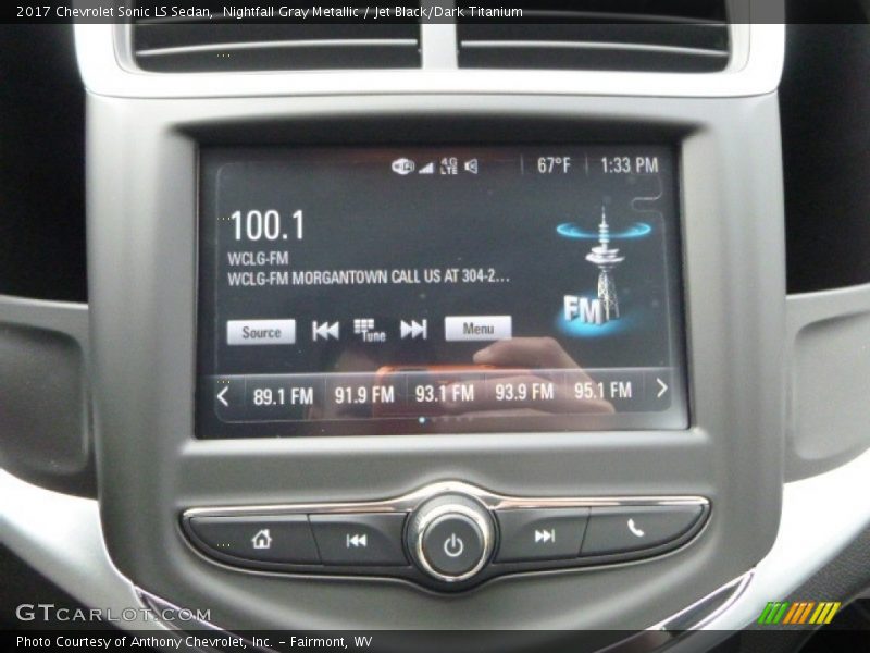 Nightfall Gray Metallic / Jet Black/Dark Titanium 2017 Chevrolet Sonic LS Sedan