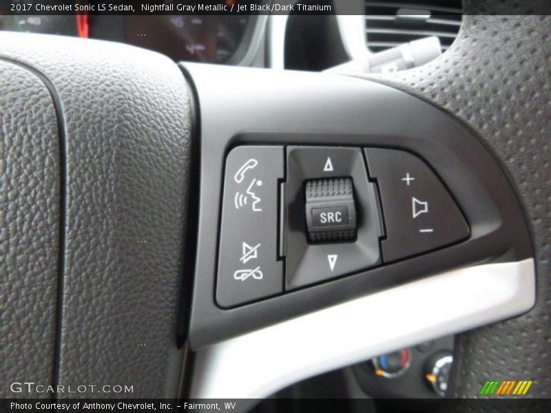 Nightfall Gray Metallic / Jet Black/Dark Titanium 2017 Chevrolet Sonic LS Sedan