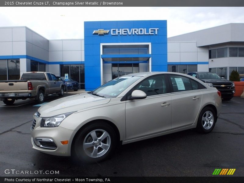 Champagne Silver Metallic / Brownstone 2015 Chevrolet Cruze LT