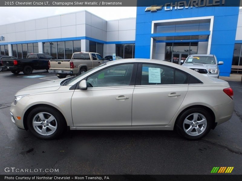 Champagne Silver Metallic / Brownstone 2015 Chevrolet Cruze LT