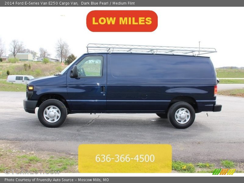 Dark Blue Pearl / Medium Flint 2014 Ford E-Series Van E250 Cargo Van