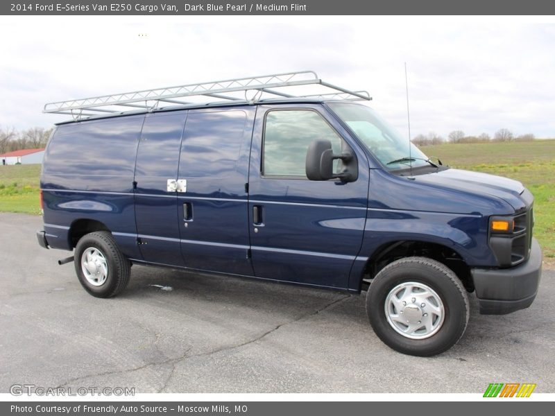 Dark Blue Pearl / Medium Flint 2014 Ford E-Series Van E250 Cargo Van