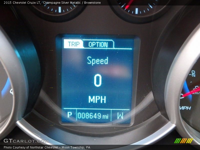 Champagne Silver Metallic / Brownstone 2015 Chevrolet Cruze LT