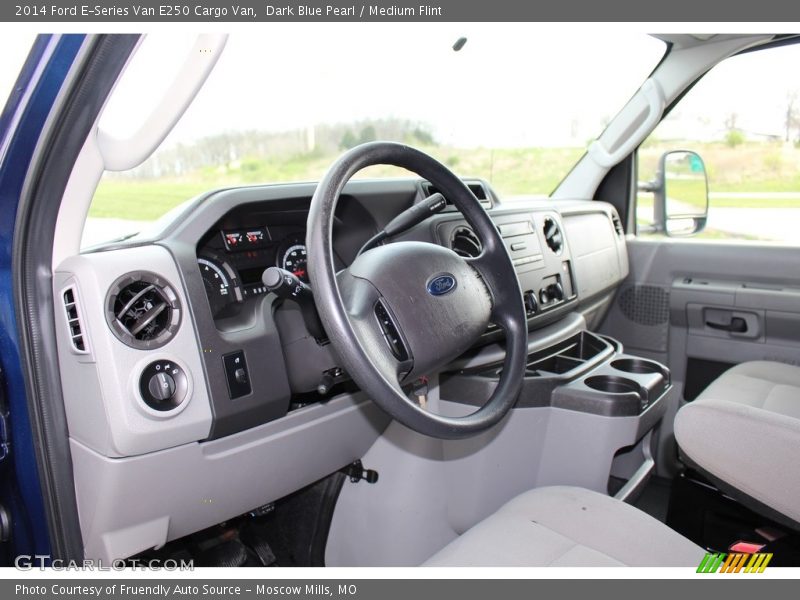 Dark Blue Pearl / Medium Flint 2014 Ford E-Series Van E250 Cargo Van