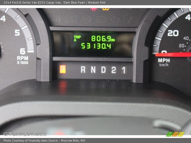 Dark Blue Pearl / Medium Flint 2014 Ford E-Series Van E250 Cargo Van