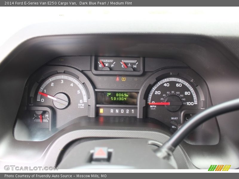 Dark Blue Pearl / Medium Flint 2014 Ford E-Series Van E250 Cargo Van