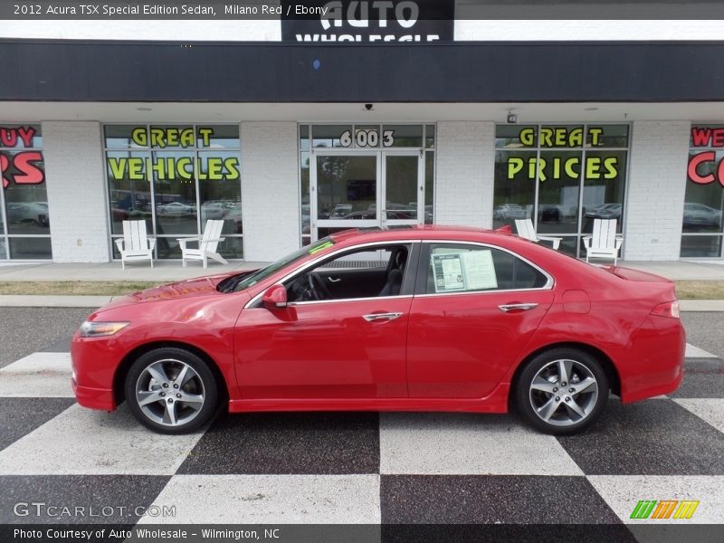 Milano Red / Ebony 2012 Acura TSX Special Edition Sedan