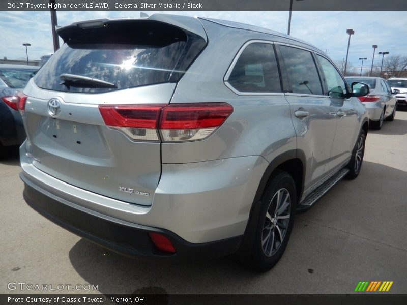 Celestial Silver Metallic / Black 2017 Toyota Highlander XLE AWD