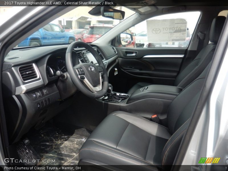 Celestial Silver Metallic / Black 2017 Toyota Highlander XLE AWD