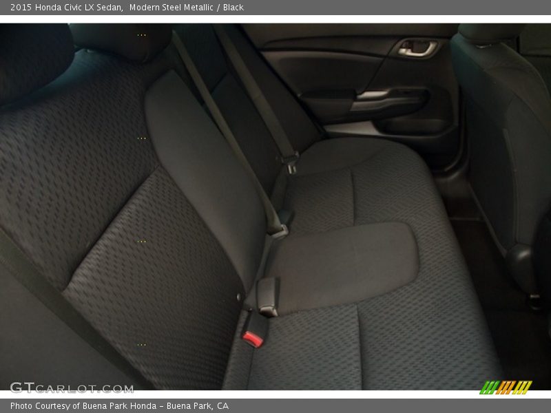 Modern Steel Metallic / Black 2015 Honda Civic LX Sedan