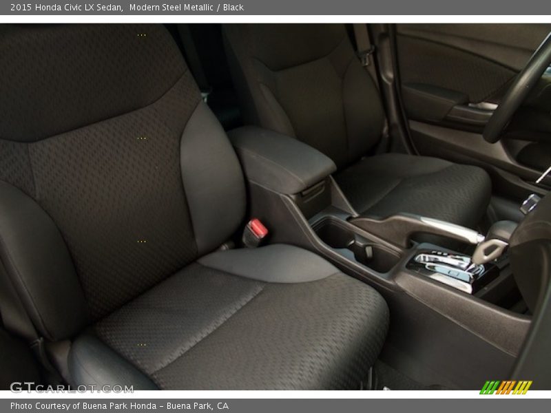 Modern Steel Metallic / Black 2015 Honda Civic LX Sedan