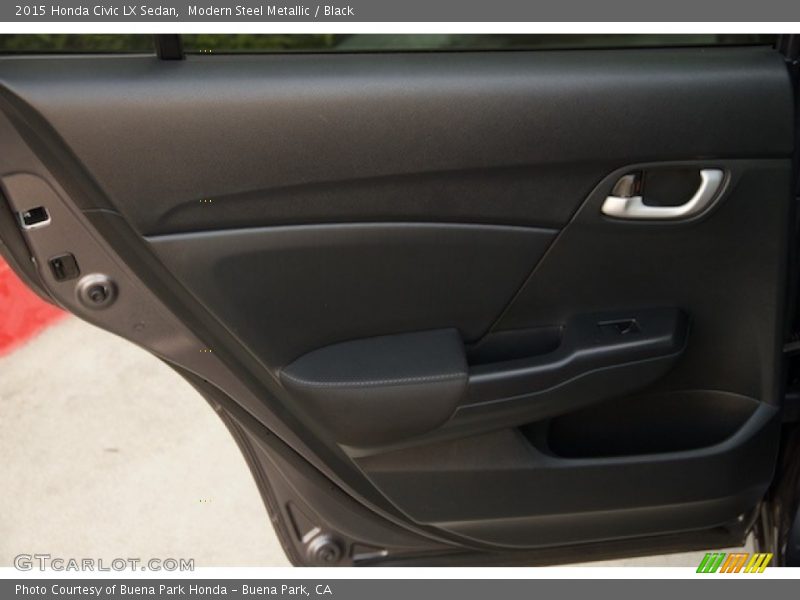 Modern Steel Metallic / Black 2015 Honda Civic LX Sedan