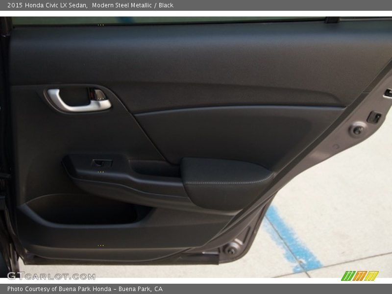 Modern Steel Metallic / Black 2015 Honda Civic LX Sedan
