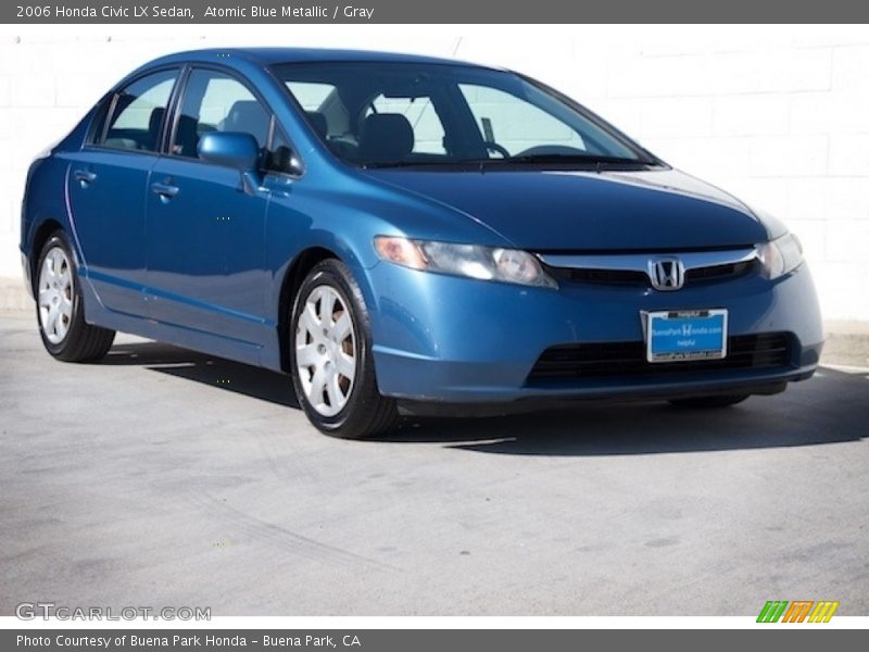 Atomic Blue Metallic / Gray 2006 Honda Civic LX Sedan