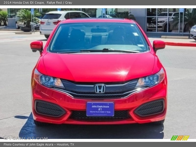Rallye Red / Gray 2014 Honda Civic EX Coupe