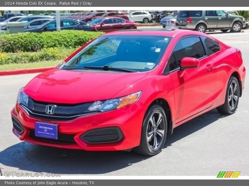Rallye Red / Gray 2014 Honda Civic EX Coupe