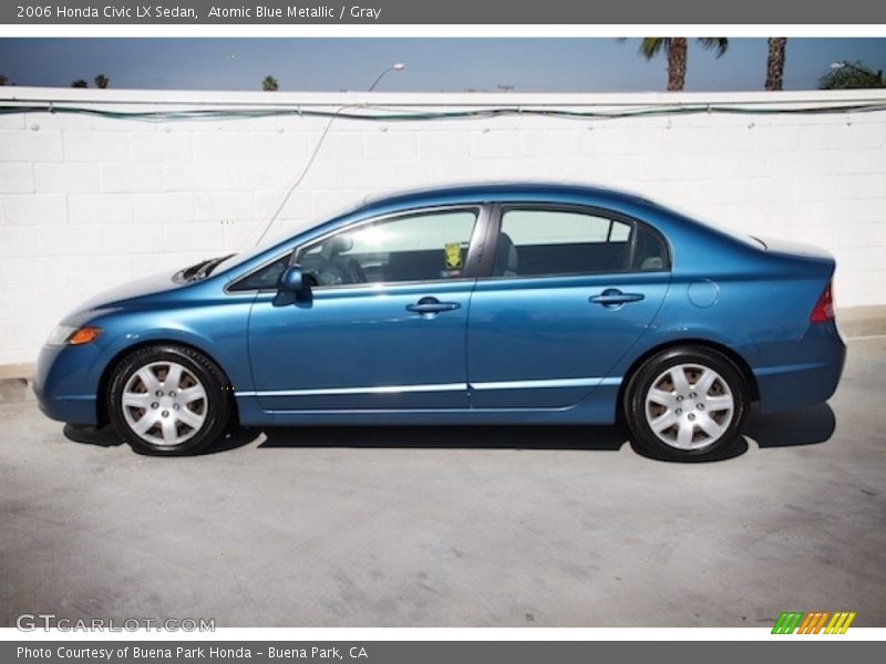 Atomic Blue Metallic / Gray 2006 Honda Civic LX Sedan