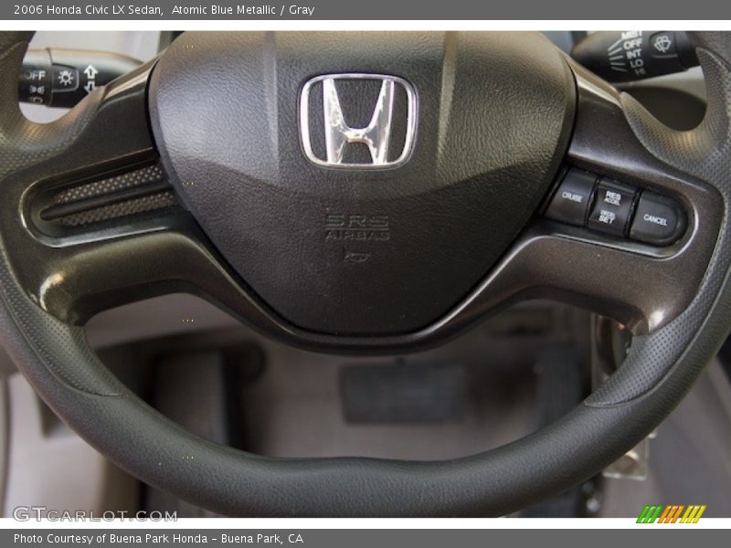 Atomic Blue Metallic / Gray 2006 Honda Civic LX Sedan