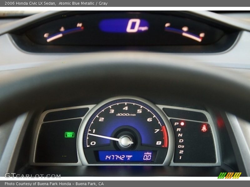 Atomic Blue Metallic / Gray 2006 Honda Civic LX Sedan