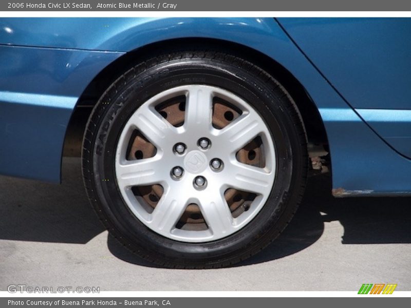 Atomic Blue Metallic / Gray 2006 Honda Civic LX Sedan