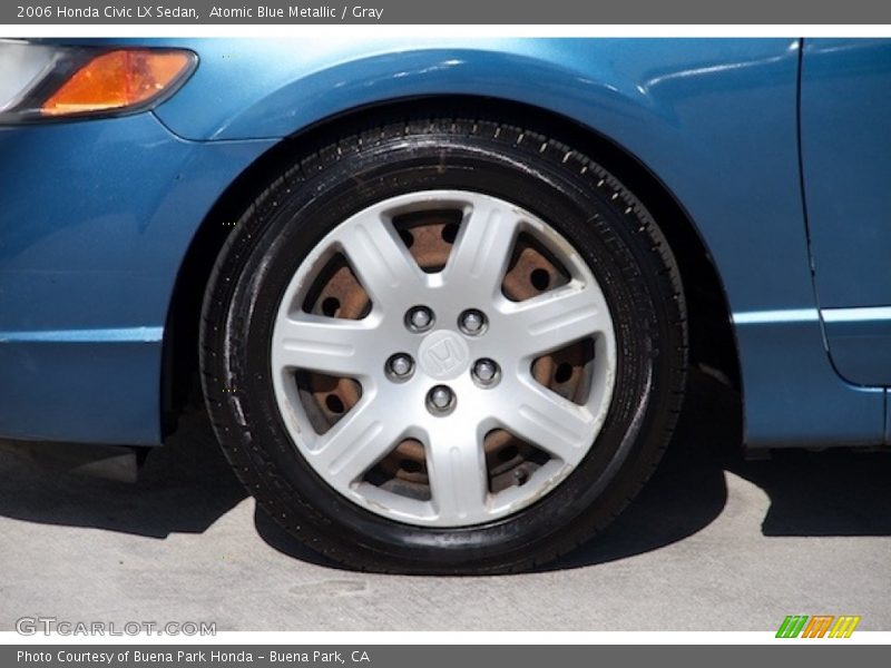 Atomic Blue Metallic / Gray 2006 Honda Civic LX Sedan