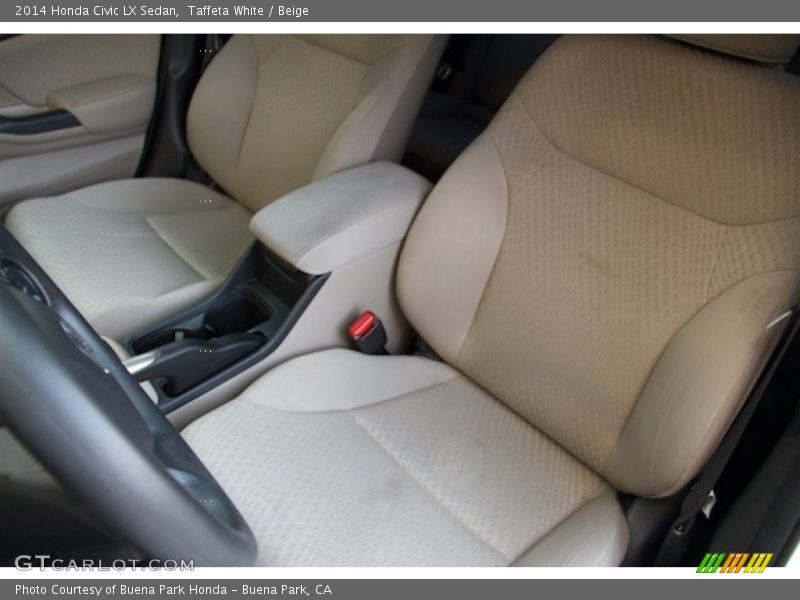 Taffeta White / Beige 2014 Honda Civic LX Sedan