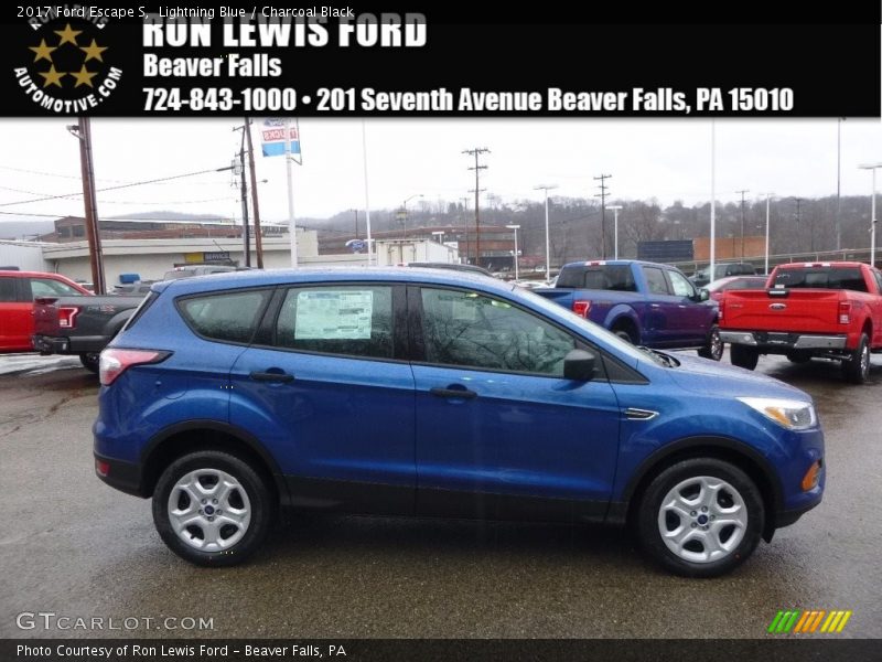 Lightning Blue / Charcoal Black 2017 Ford Escape S