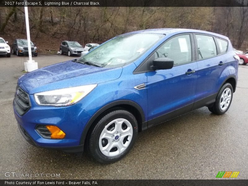 Lightning Blue / Charcoal Black 2017 Ford Escape S