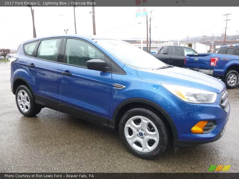 Lightning Blue / Charcoal Black 2017 Ford Escape S