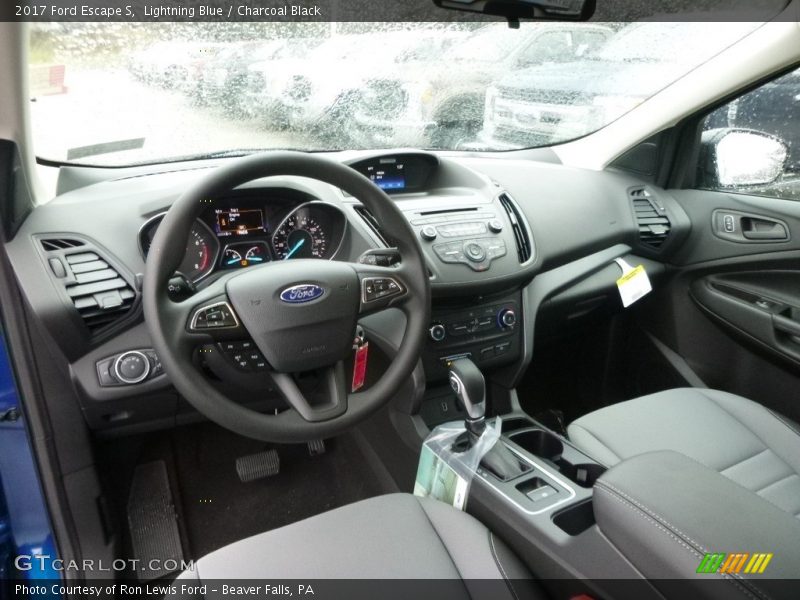 Lightning Blue / Charcoal Black 2017 Ford Escape S